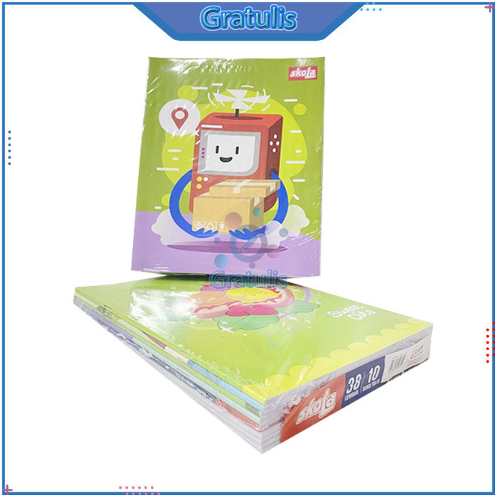 

BUKU TULIS SKOLA 38 LEMBAR 1 PAK [A5] / BUKU CATATAN SEKOLAH 1 PACK / BUKU TEBAL MOTIF A5 KUARTO