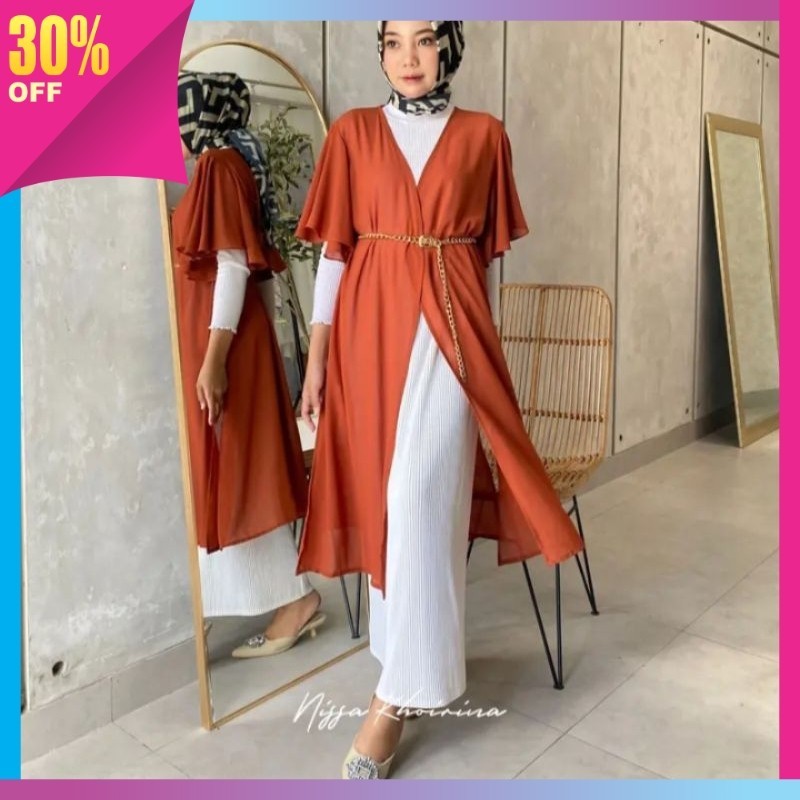 Baju Cewek Cantik Selebgram Murah Kekinian Korean Style / Nara outer/ outer polos/ outer ceruty/tuni