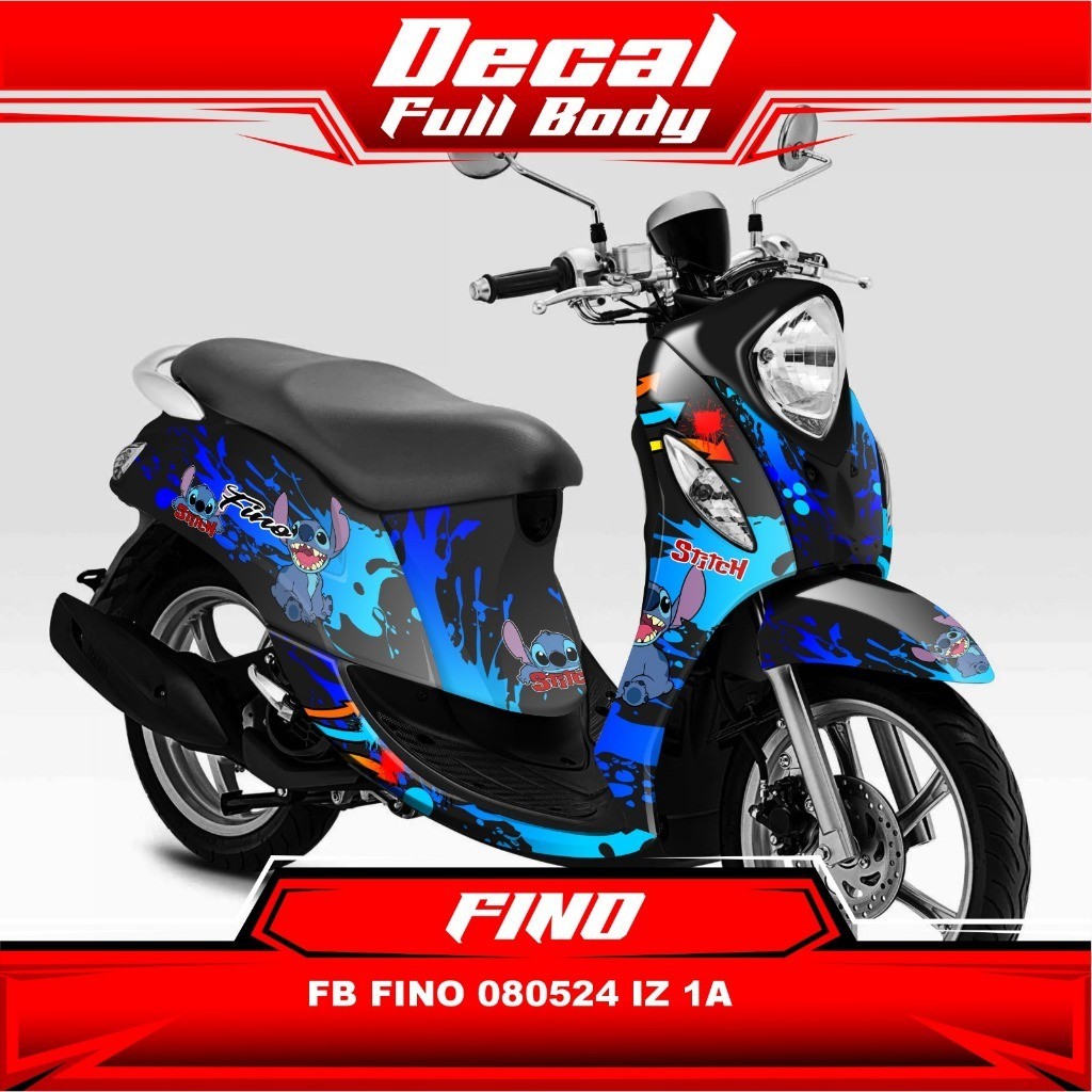 Stiker Sticker Decal Motor YAMAHA FINO BIRU Full Body 080524 IZ 02