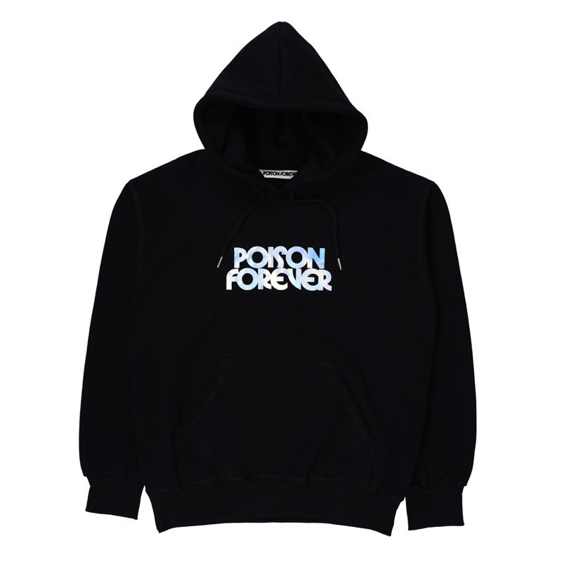 POISON FOREVER BOUQUET FLOWERS LOGO BLACK HOODIE