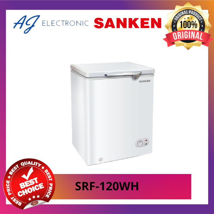 CHEST FREEZER BOX SANKEN SRF-120WH / SRF120WH / SRF-120 , 115 liter