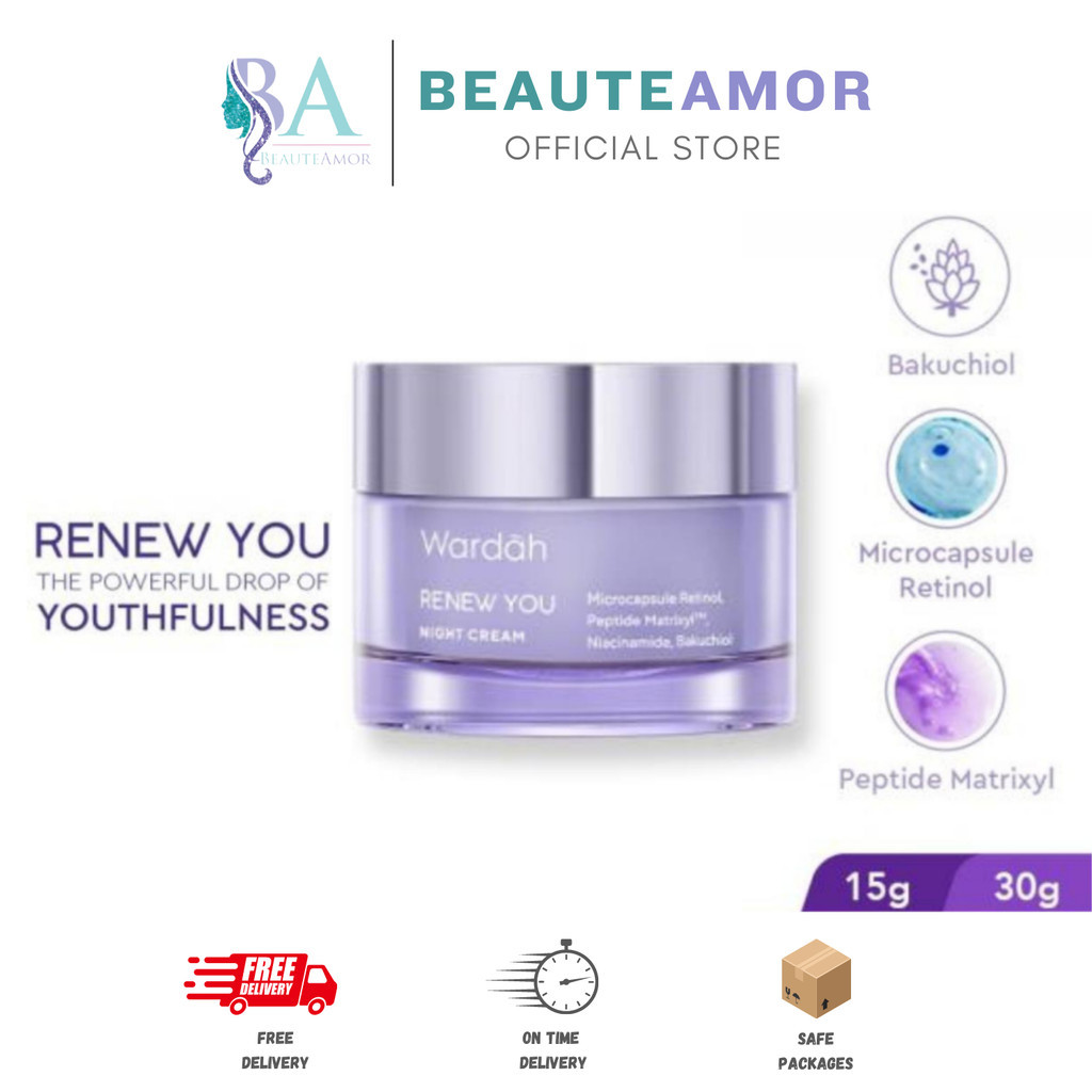 BEAUTEAMOR - Wardah Renew You Anti Aging Night Cream - 15gr | 30gr