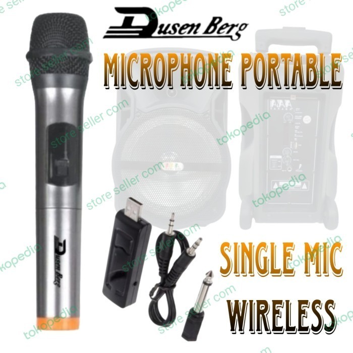 3R Microphone Wireless Mic Karaoke Connect Ampli Speaker Single Mic