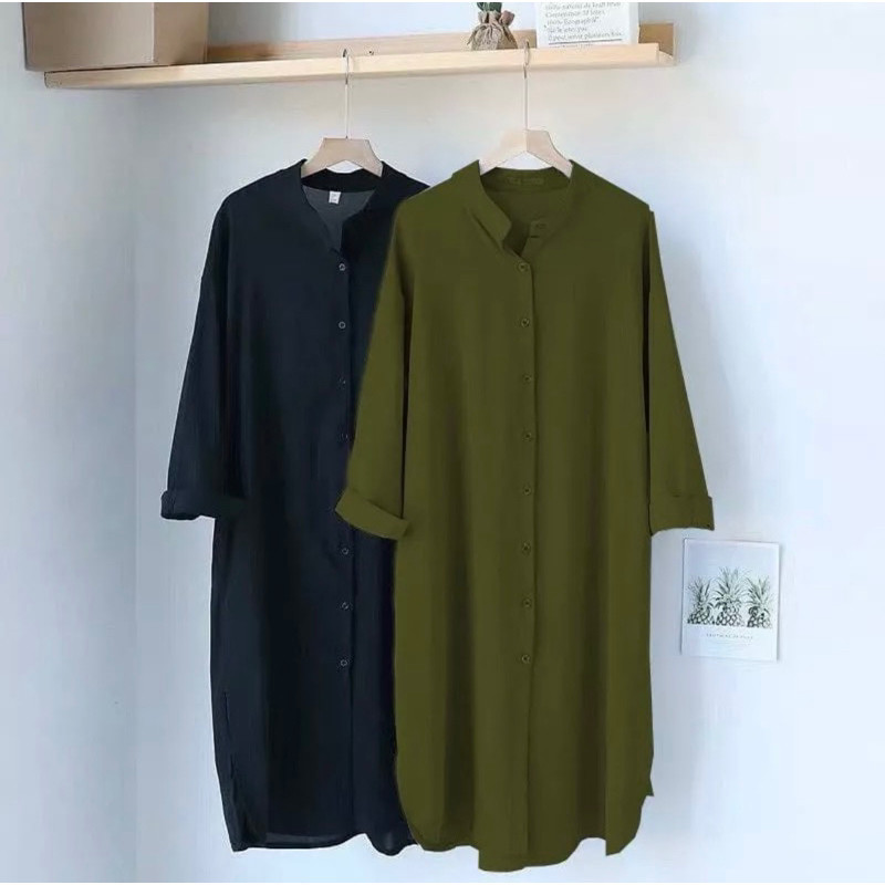 Ailen Tunik Atasan Muslim Fashion Wanita Termurah & Terlaris - Putih Promo Idul Adha