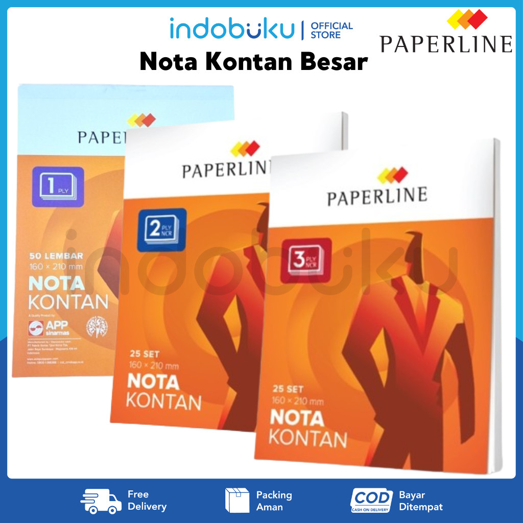 

Nota Kontan Besar Paperline Nota Tulis 1 Ply/ 2 Ply/ 3 Ply