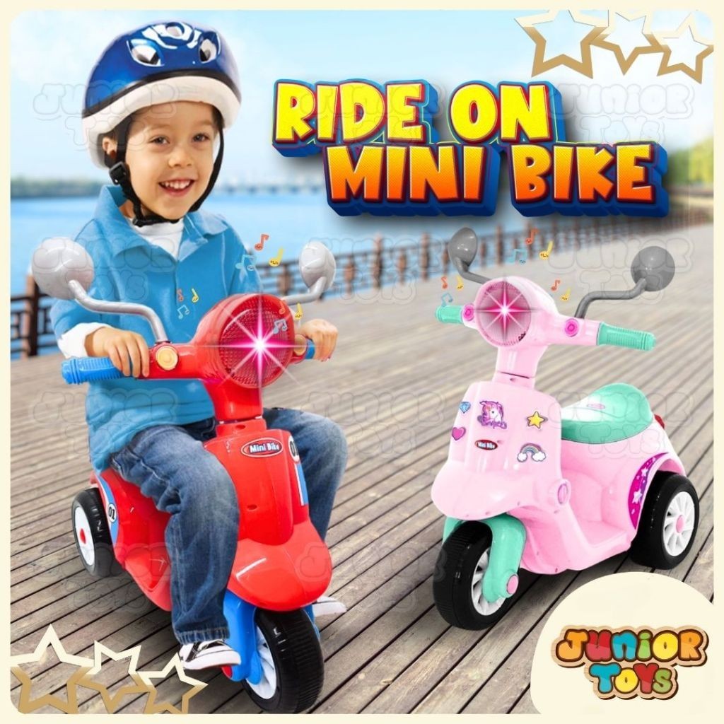 Mainan Motor Anak Mini Bike Vespa Motoran Dorong Sepeda Plastik Ride On Toys