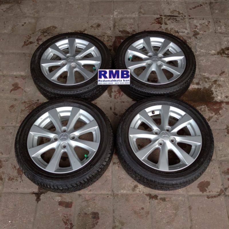 VELG SEKEN BEKAS COPOTAN ORIGINAL MOBIL MIRAGE RING 15 ( BAN BONUS )