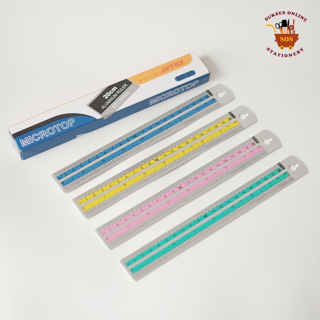 

GG Penggaris Alumunium MICROTOP 20cm/Penggaris Besi/Ruler/Garisan