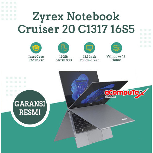 ZYREX NOTEBOOK CRUISER 20 C1317 16S5 - i7-1195G7 16GB 512GB - TKDN