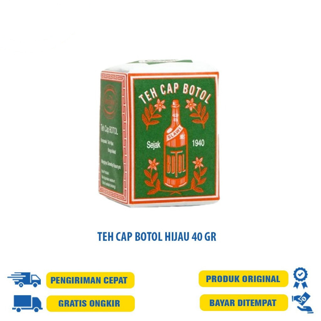 

TEH CAP BOTOL HIJAU/BIRU 40GR