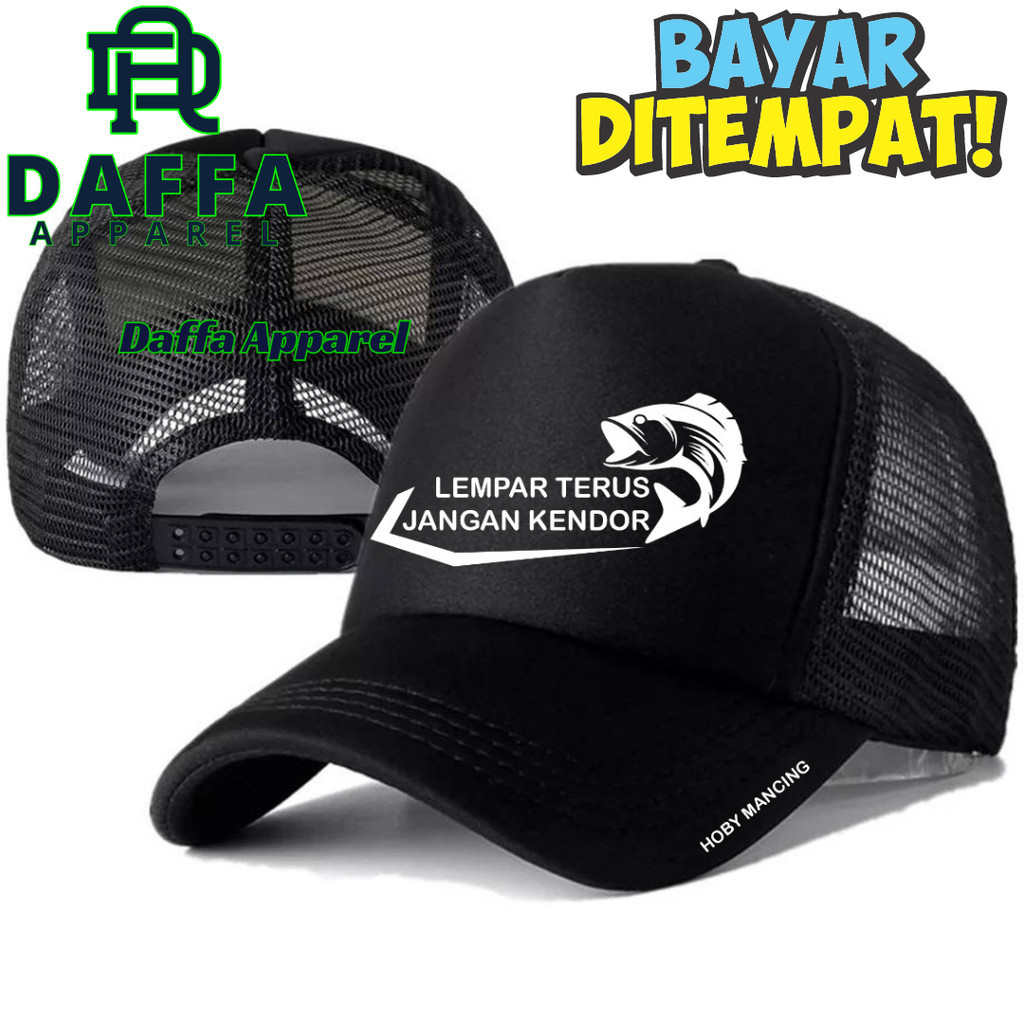 Daffa Apparel Topi Trucker HOBI MANCING - Topi Distro HOBI MANCING Logo - Topi HOBI MANCING Premium 