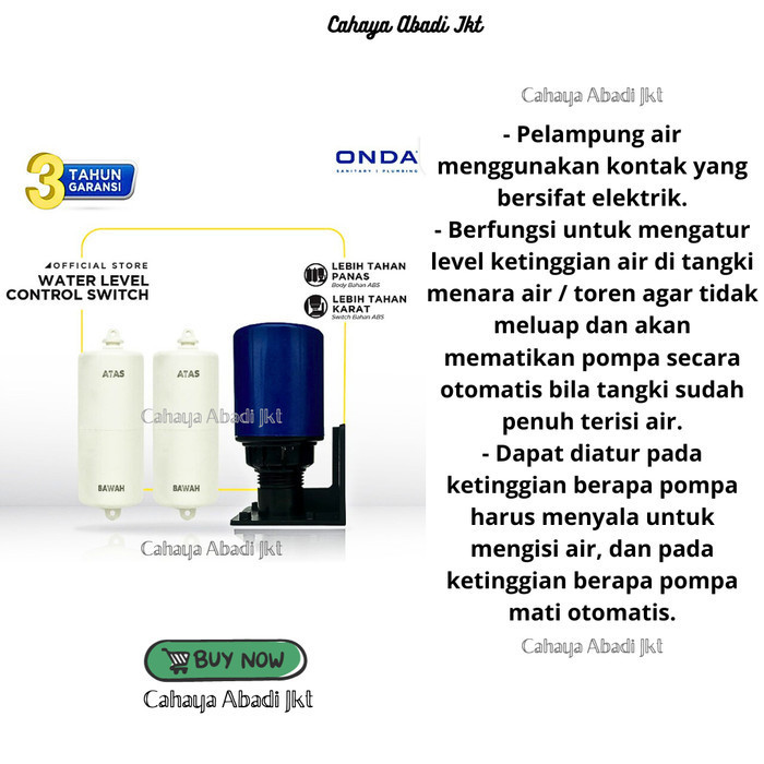 Pelampung Radar ONDA/Otomatis Radar Toren Air/Tandon Level Switch ONDA