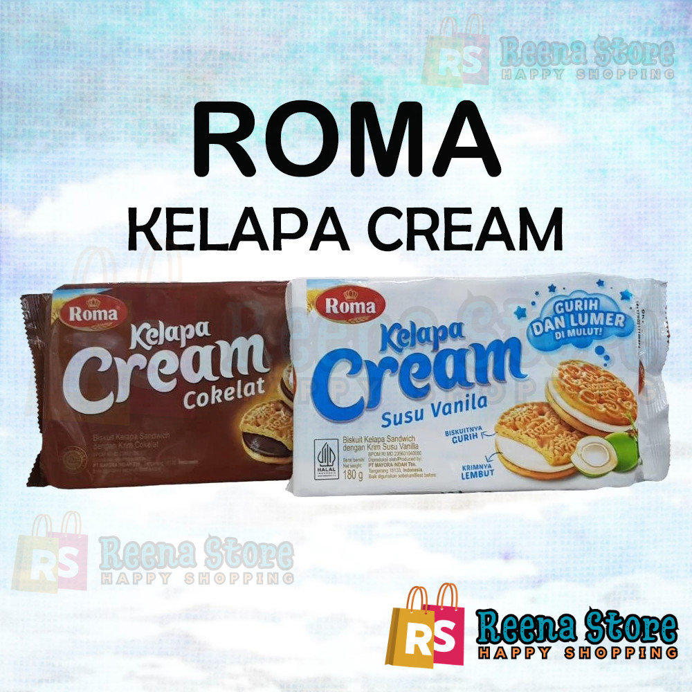 

Roma kelapa Cream / coklat, vanila / 189 gr - Reena Store