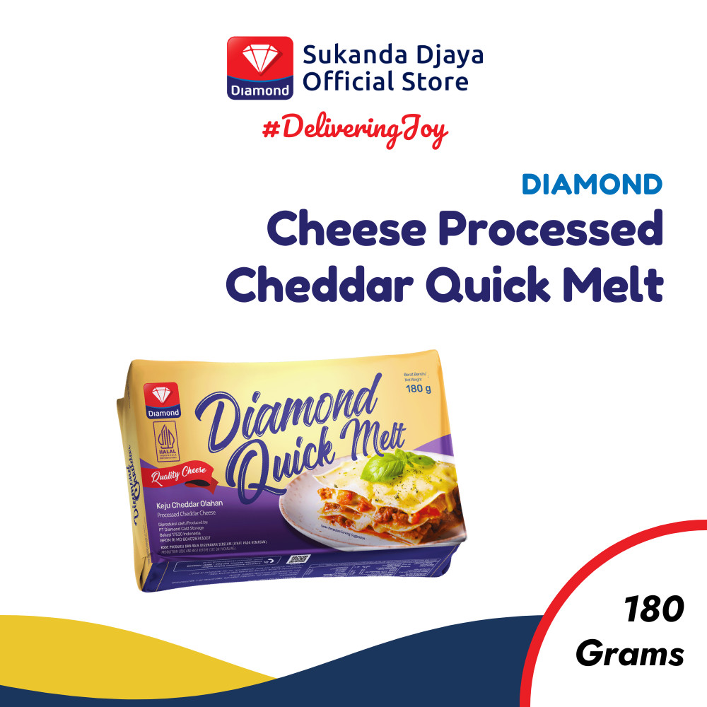 

Diamond Cheese Processed Cheddar Quick Melt 180 Gr