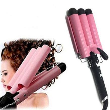 Catokan Rambut 3 Barrel Curly Otomatis/Catokan Genteng/Catokan Baba /Catok Curly keriting rambut 3 t