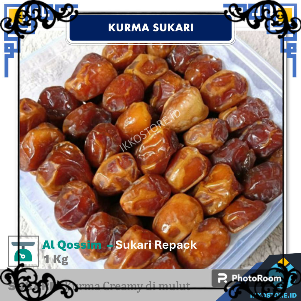 

Kurma Sukari Al Qassim / Repack / 1 Kg / 1000 gr / Sukkari