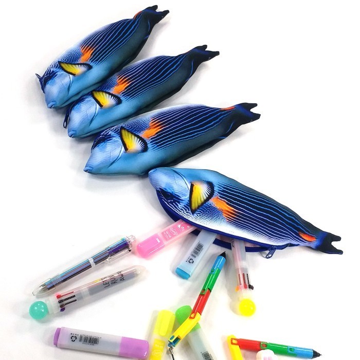 

✨LARIS✨ -Tempat Pensil Ikan Lined Surgeonfish Acanthurus Lineatus Biru Strip