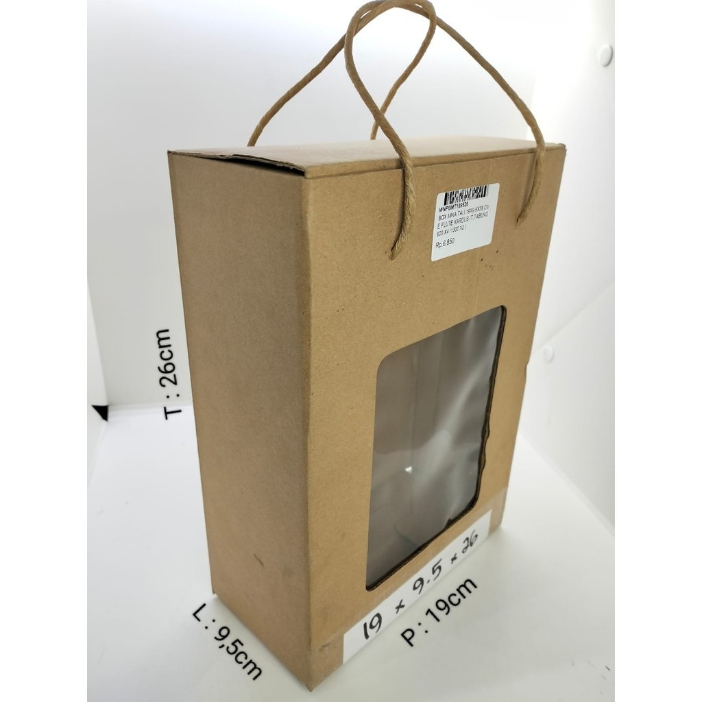 

5 PCS KARDUS BOX MIKA TALI 19X9,5X26 CM TEMPAT HAMPERS SOUVENIR