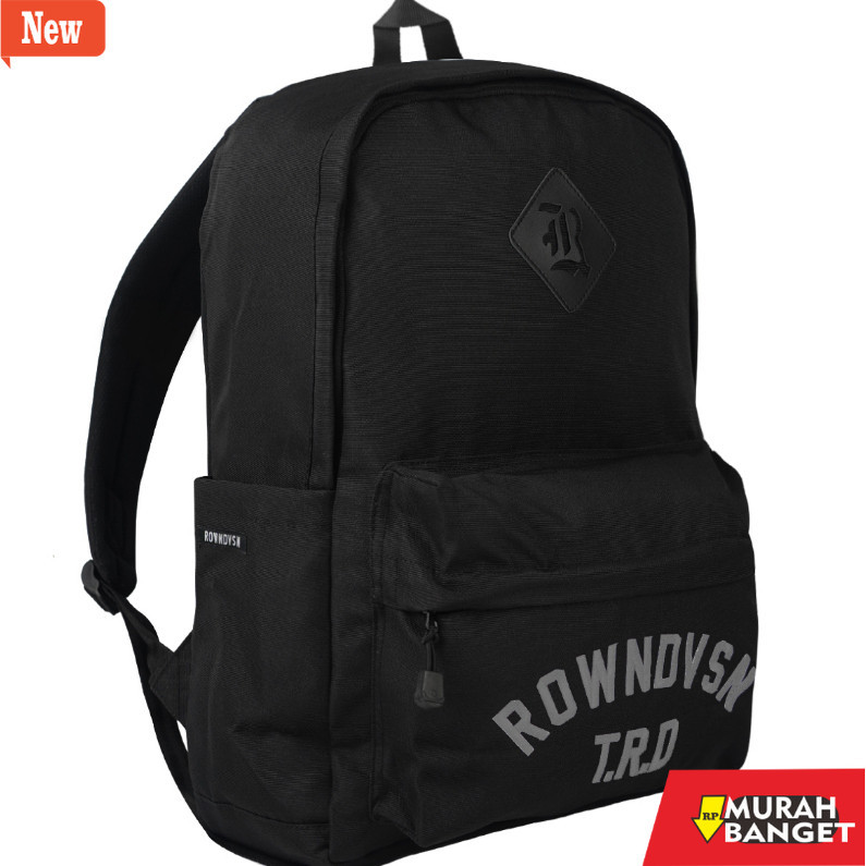 Tas Ransel Pria Kekinian Rown Dvsn Bag pack Black Grey - Rown Division Tas Ransel Croisa Black Grey
