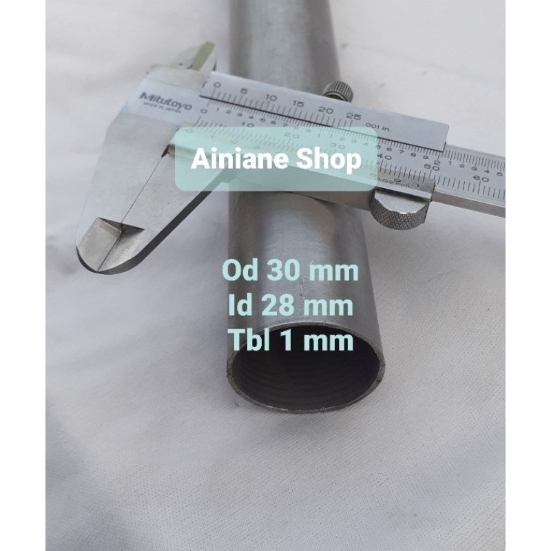 Pipa Besi Seamless Od 30 mm / Od 28 mm Tebal 1 mm Panjang 20 cm