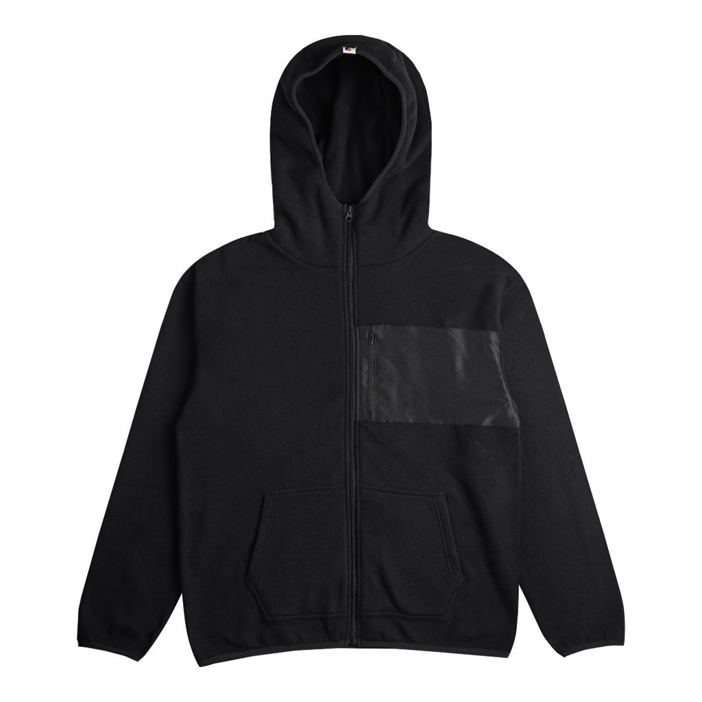 Xofty Jaket Zipper  Hoodie Regular Fit Pria Dan Wanita Javik Black