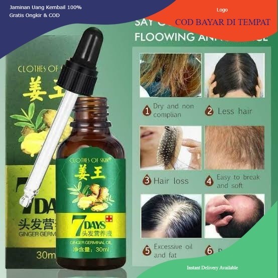 FORMULA BARU Serum 7days Penumbuh Rambut / 7 Days Minyak Kemiri Penyubur Rambut / Serum 7days Ginger
