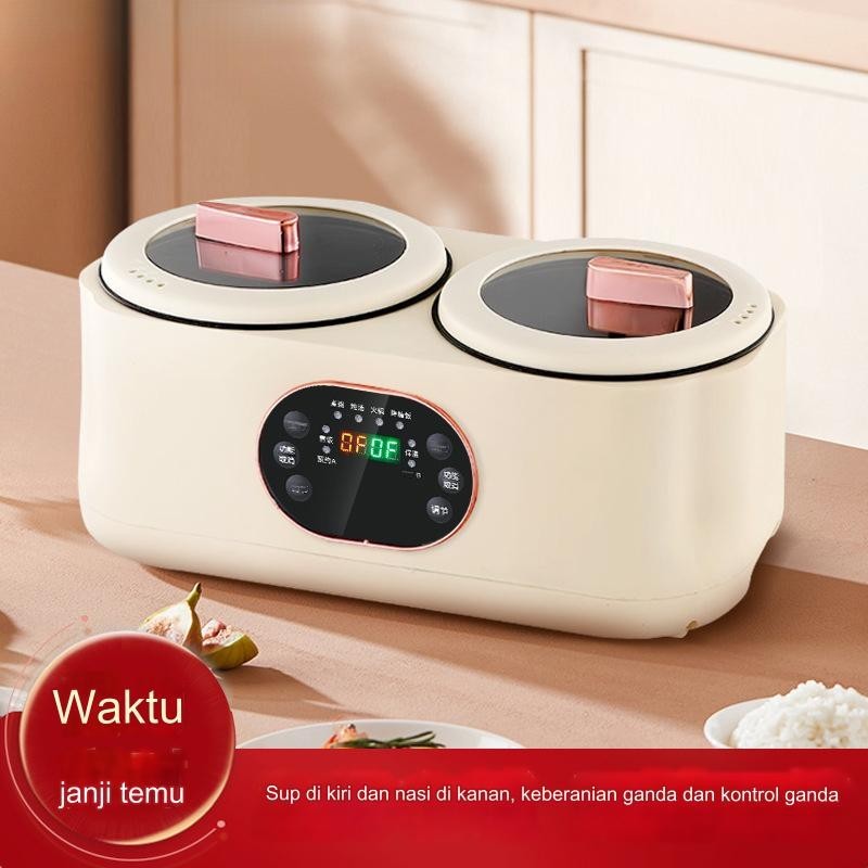 Penanak Nasi Otomatis Dua Garis Penanak Nasi Mandarin Multifungsi Panci Panas Elektrik Pintar Memasa