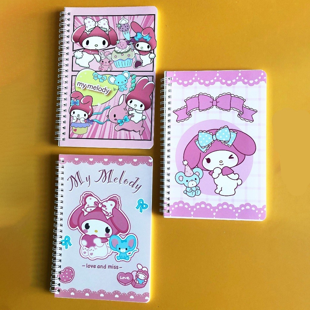 

[Gongjin] Buku Tulis A5 Bergaris Anak Sekolah SD SMP SMA Karakter Sanrio My Melody Lucu