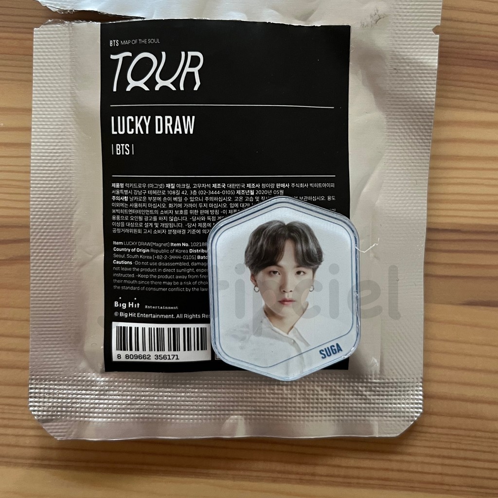 BTS - MOTS Tour Lucky Draw Magnet Suga