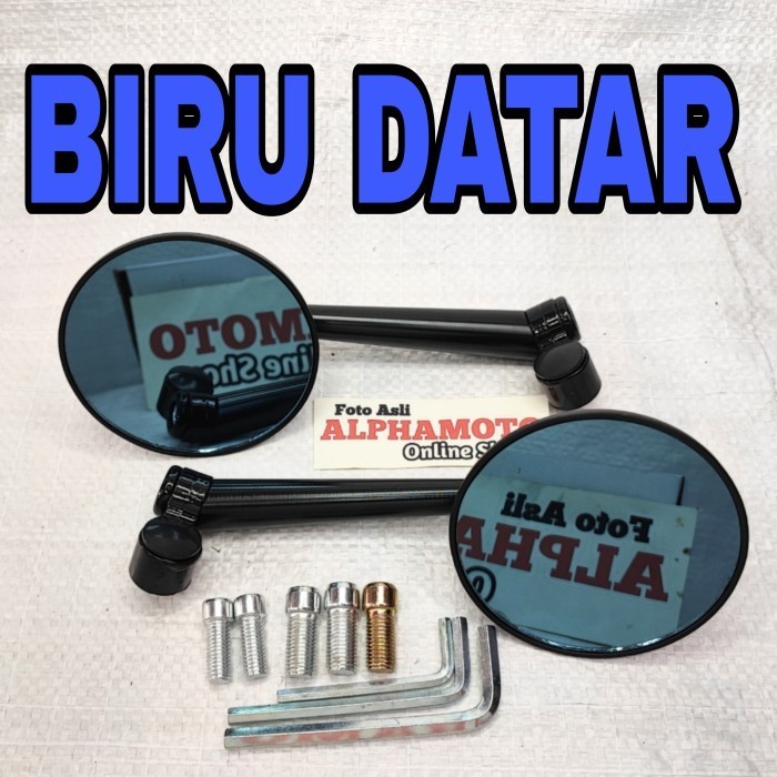 ORIGINAL Spion bulat replika rizoma class w175 xsr 155 vespa primavera scoopy - DATAR BIRU