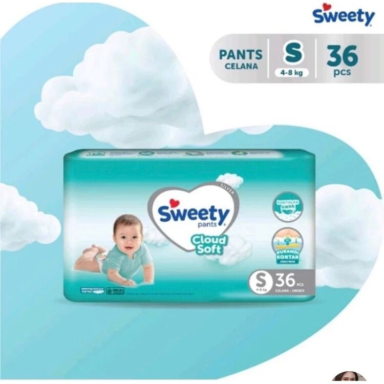 Sweety Silver Pants S36 Jumbo Popok Pampers Celana Perekat Bayi Murah
