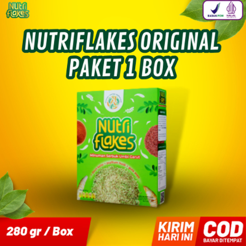 

Nutriflakes - Sereal Umbi Garut Mengatasi Asam Lambung Original 1 Box