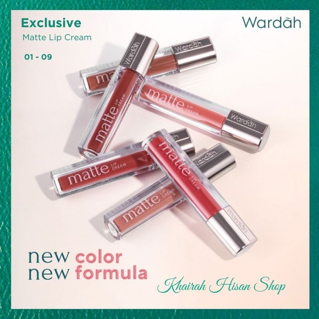 Wardah Exclusive Matte Lip Cream 01 - 09