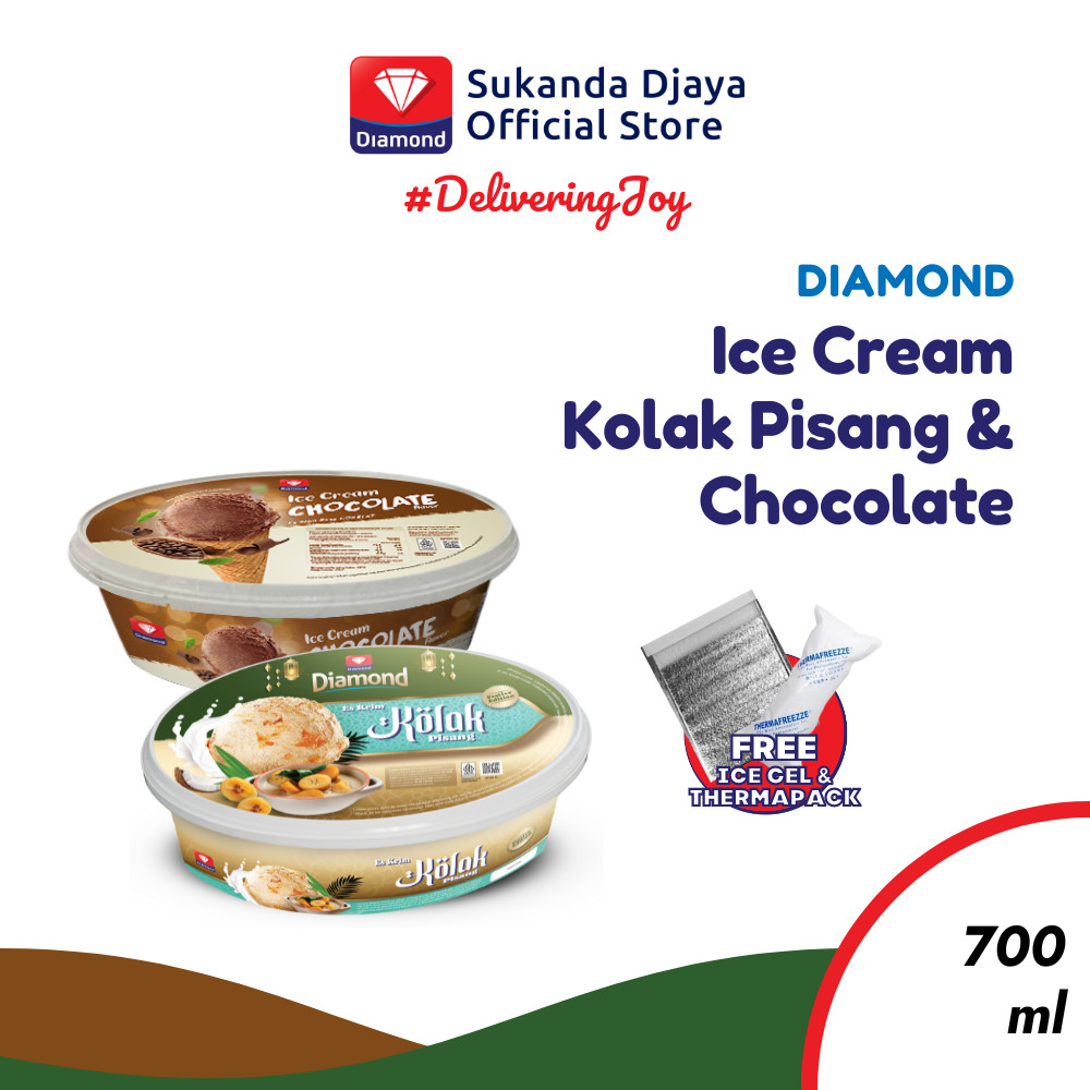 

Diamond Ice Cream Kolak Pisang + Chocolate 700 Ml