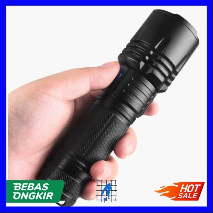Senter LED Tactical Outdoor Flashlight P50 Long Range - Senter