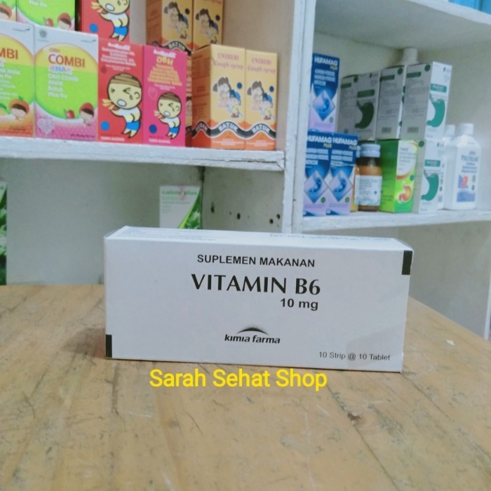vitamin b6 10 mg box kimia Farma 100 tablet