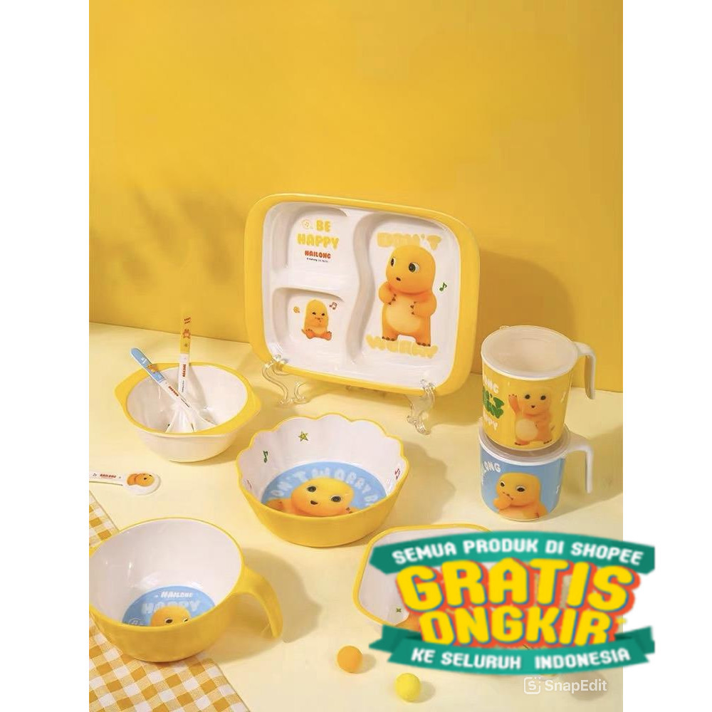 Piring Makan Anak Set Sanrio Kuromi Piring Makan Melamine Doraemon Alat Makan Anak Premium Melamin M