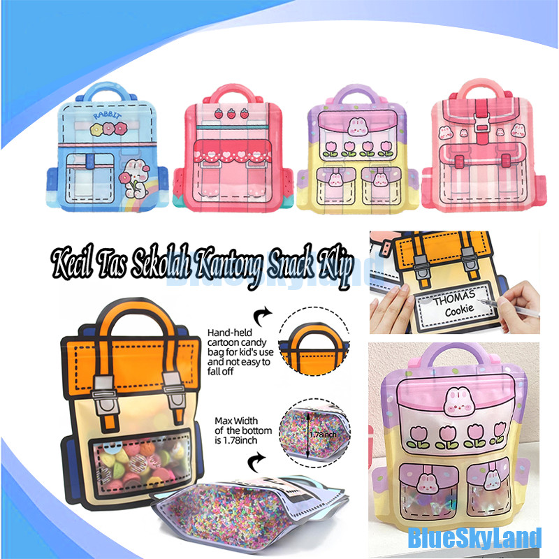 

Pouch Snack Zip Kantong Ulang Tahun / Kecil Tas Sekolah Kantong Snack Klip / Kantong Plastik Souvenir Aksesoris Zipper Lock Aesthetic Lucu / Souvernir Goodie Bag