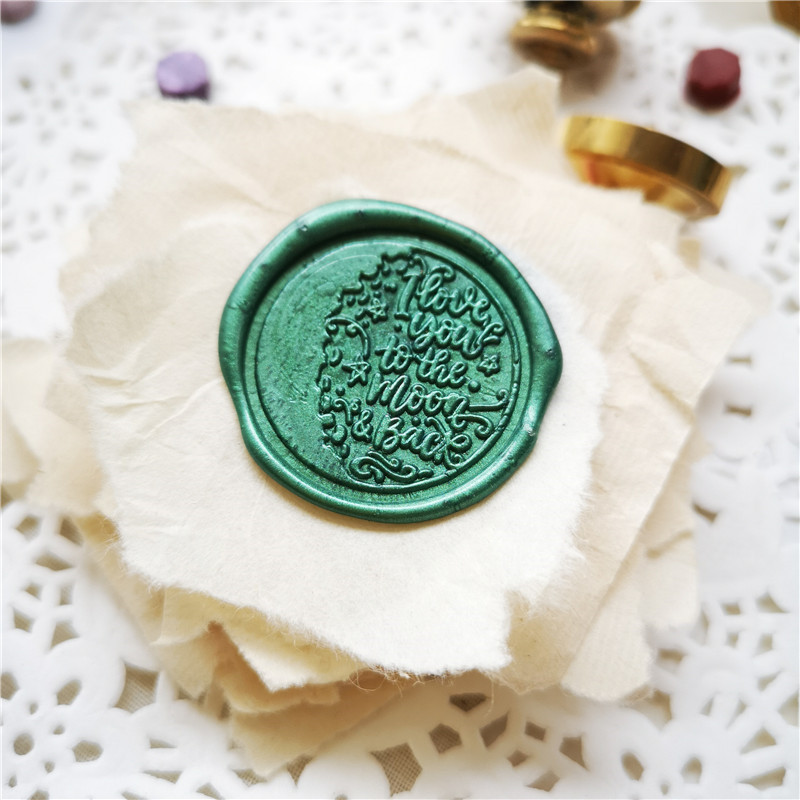 

I love you to the moon & back Wax Seal Stamp,Wax Seal Stamp Kit,patry invitation seals sealing stamp DIY stamps