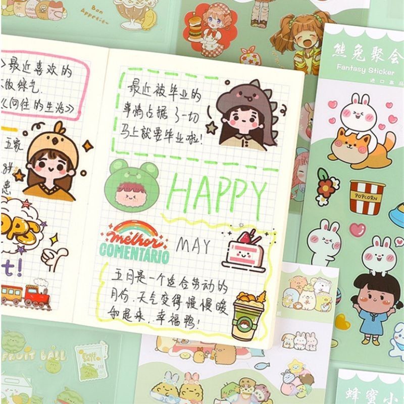 

[ , ] 1 Lembar Stiker Lucu Motif Kartun untuk Dekorasi Scrapbook/ Cup/ Jurnal