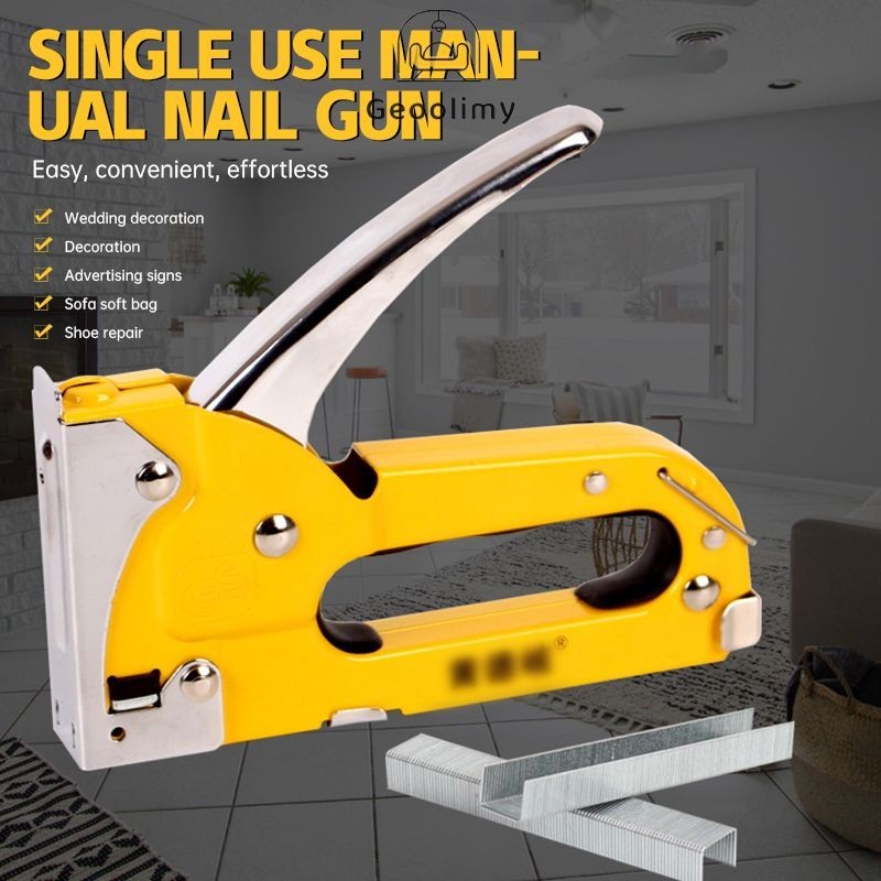 

Pistol Kuku Perbaikan Furnitur Manual Pistol Kuku 3-in-1 Stapler Konstruksi Tugas Berat Pistol Kuku Dekorasi Interior Furnitur