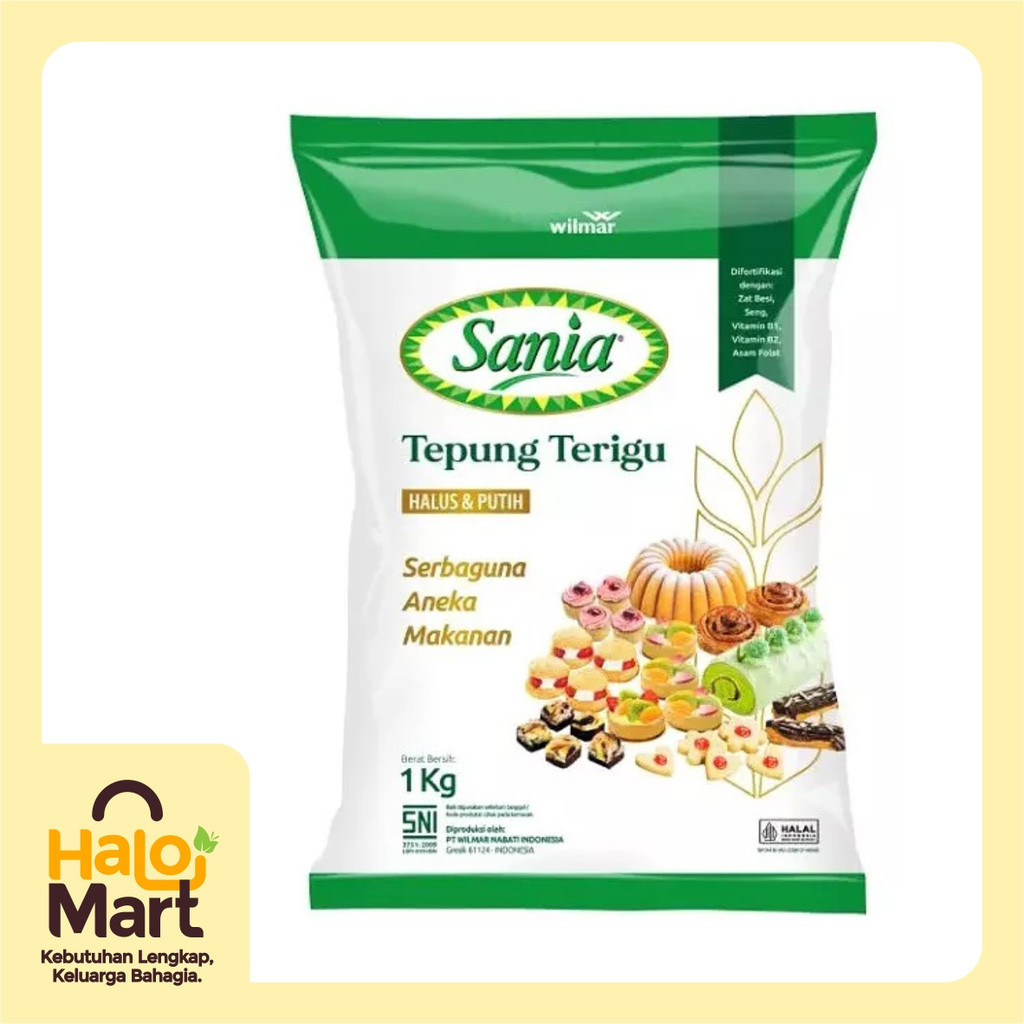 

TEPUNG TERIGU SANIA GREEN 1 KG