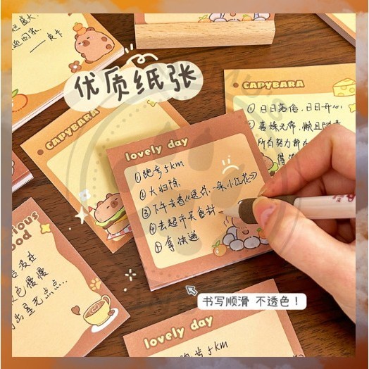 

Sticky Note Memo Note Memo Stick Motif Kapibara/Capybara Lucu