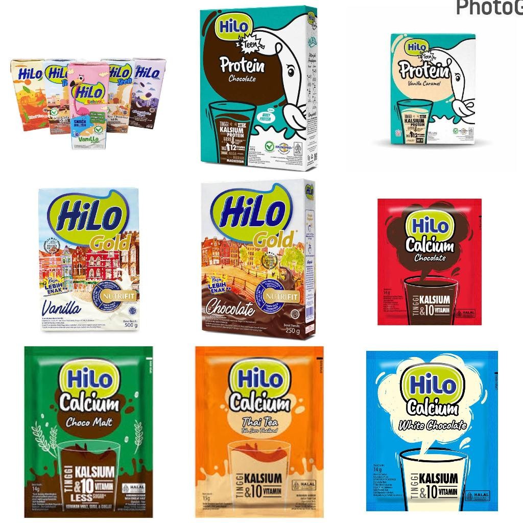 

HILO SUSU RENCENG 10 SACHET 14GRAM HILO GOLD CHOCOLATE CHCO HAZELNUT CHOCO MALT THAI TEA WHITE CHOCO