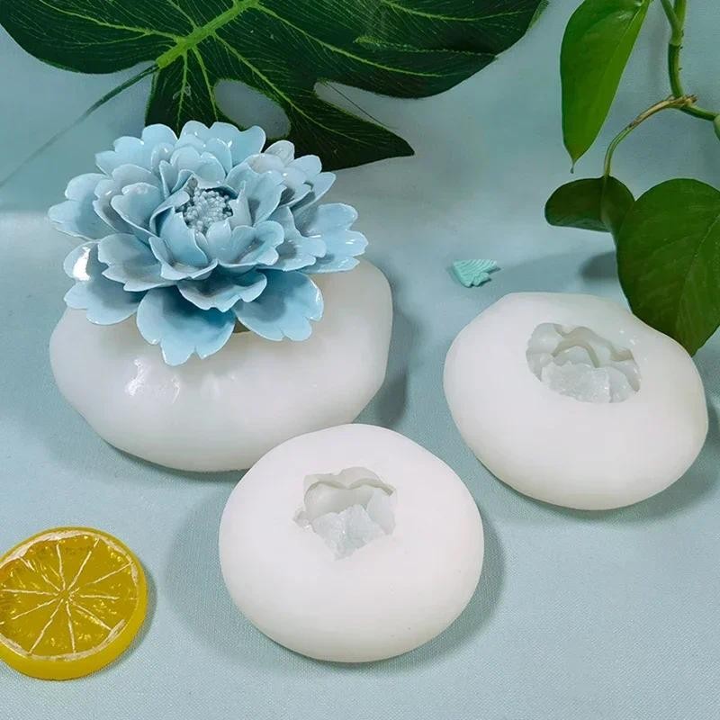 

Zackoo 3D Flower Scented Candle Silicone Mold DIY Petal Diffuser Stone Handmade Soap Gypsum Resin Mould Valentine's Day Gifts