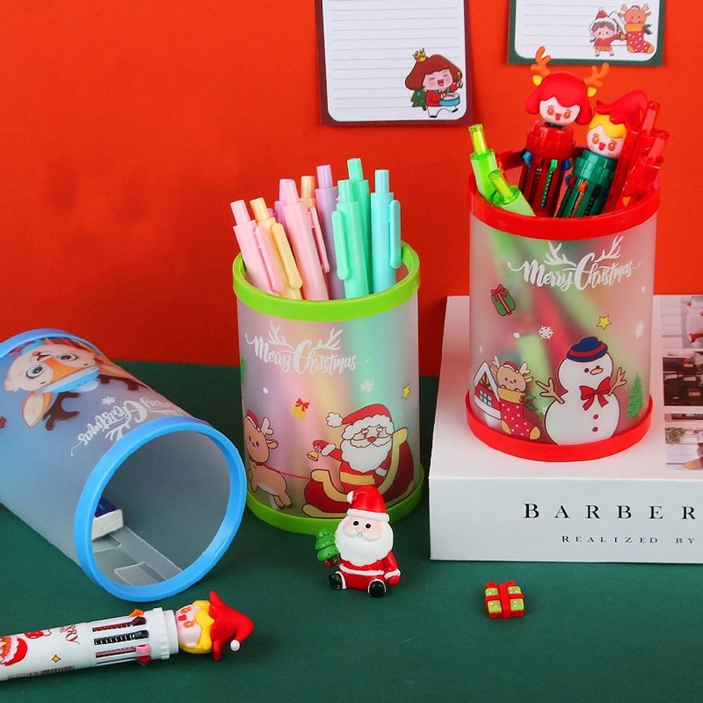 

Decoration Gifts Cosmetics Pencil Stand Case Stationery Organizer Mini Makeup Box Christmas Pen Holder Makeup Brush Holder