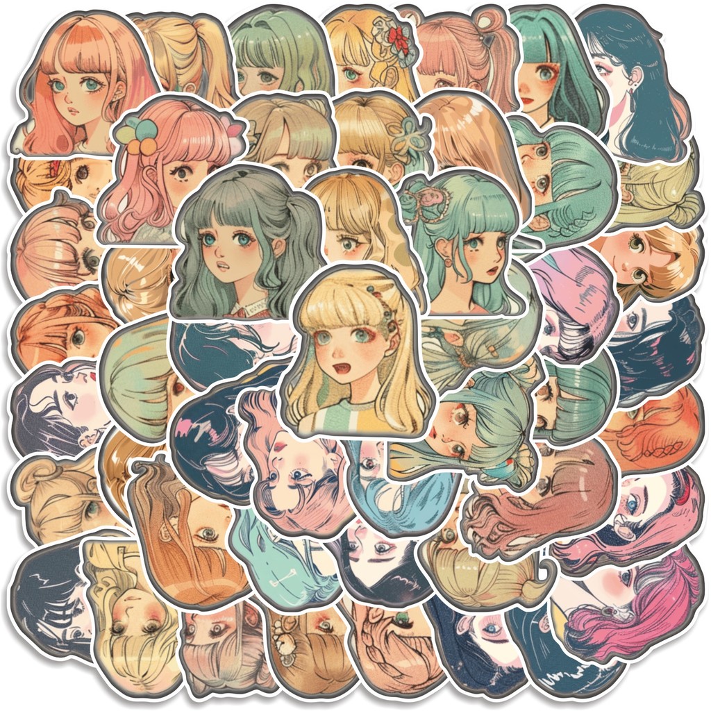 

COD 50 Pcs Stiker Classic Retro Girl V1 Lucu Anti Air Untuk Dekorasi Notebook Sepeda Skateboard Handphone