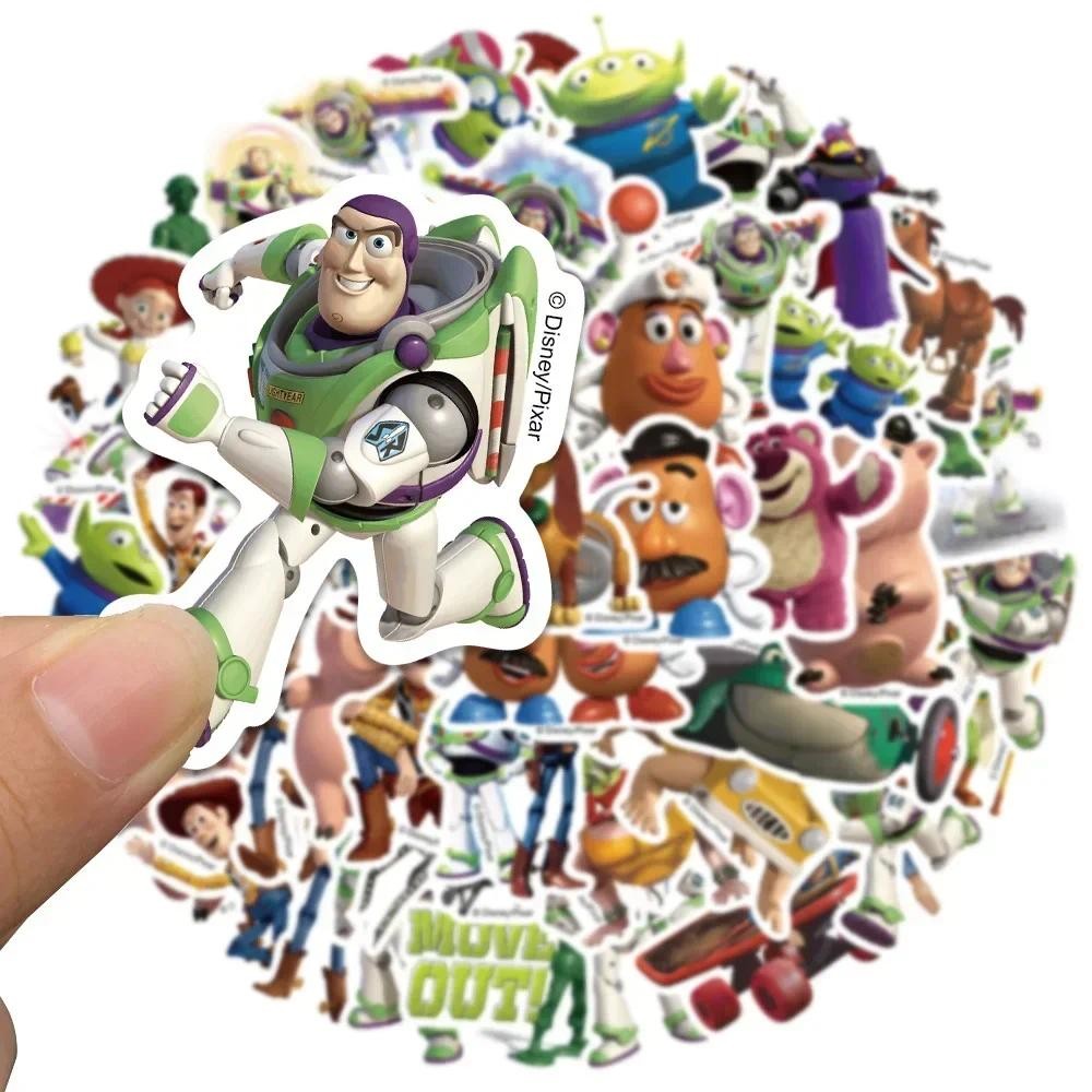 

50pcs Disney 3D Toy Story Stickers Buzz Lightyear Alien Stickers Cartoon Graffiti Decals For Kids Laptop Luggage Diary Sticker