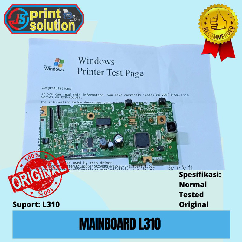 Board Printer Epson L310  Mainboard L310  Motherboard L310 Original Cabutan Unit