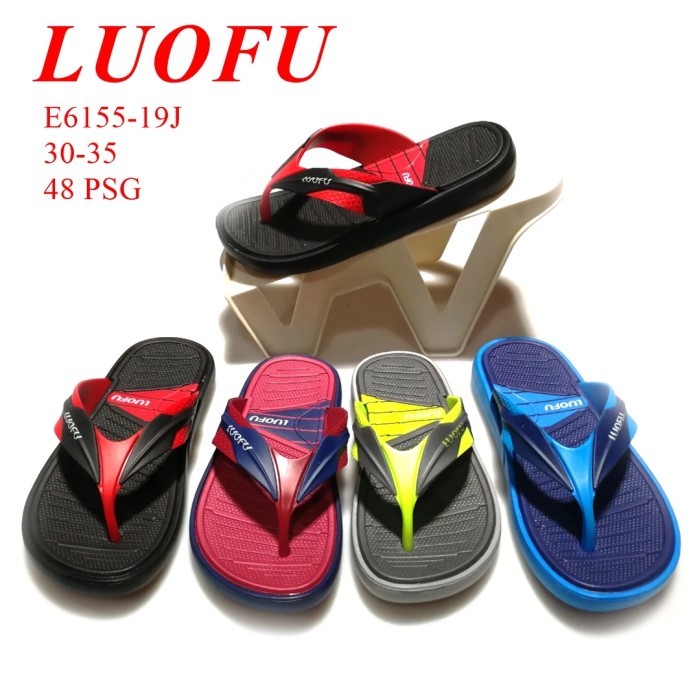 sandal jepit anak luofu karet import E6155-19J